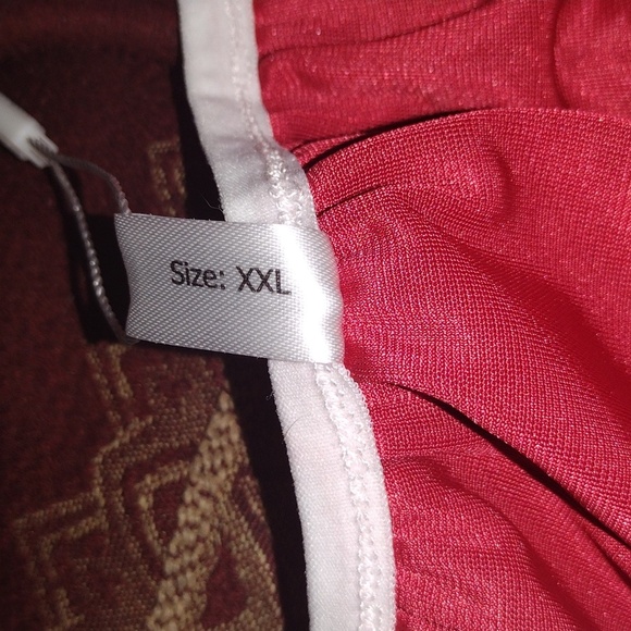 Festive Red Velvet Holiday Brief with White Trim & Pom Poms – Size XXL, NWT - Picture 4 of 5